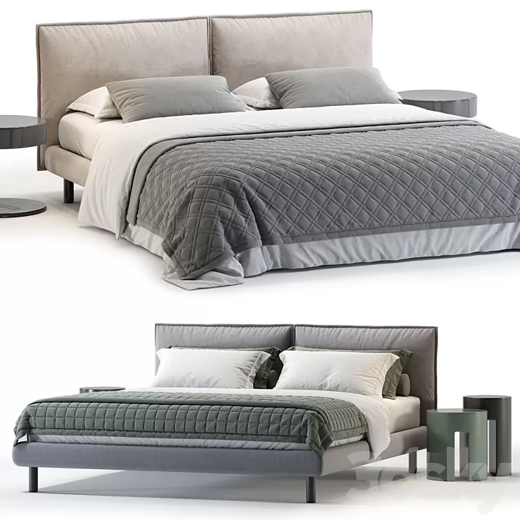 Meridiani Oliver Bed 3D Model Free