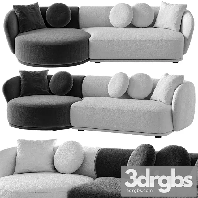 Meridiani Rene Sofa Set 6 3D Model Free