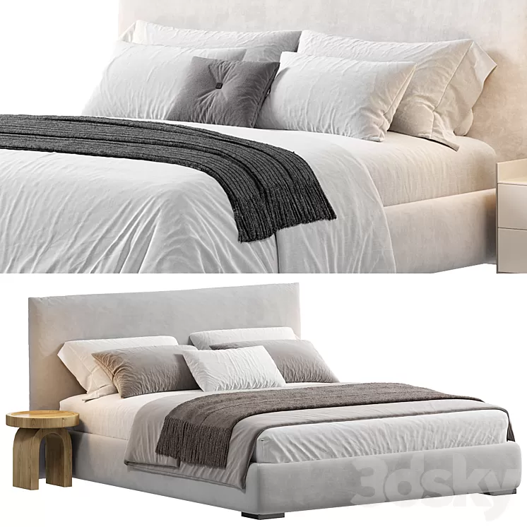 Meridiani Scott Bed 3D Model Free