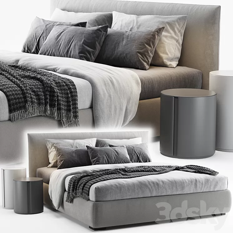 Meridiani scott bed 3D Model