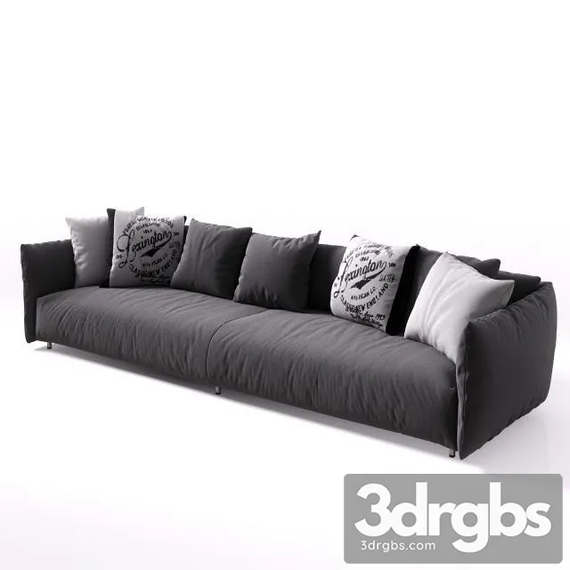 Meridiani Scott Twin Sofa 3D Model Free