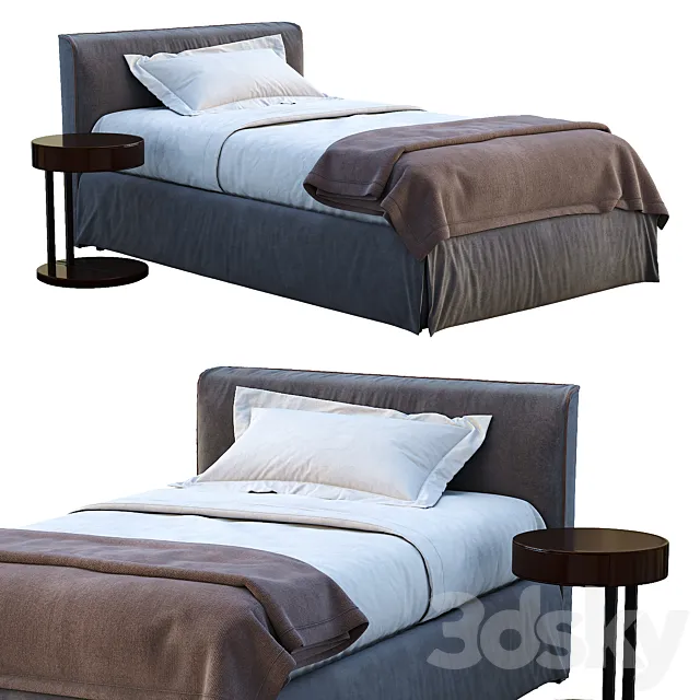 Meridiani Single Bed LAW 3D Model