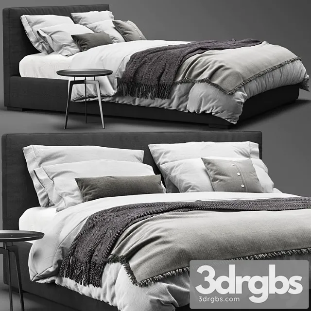 Meridiani stone plus bed_3 2 3D Model Free