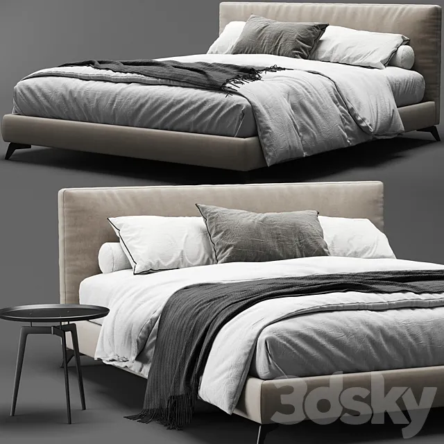 Meridiani Stone Up Bed 3DModel