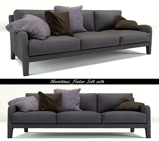 Meridiani_Foster Soft sofa 3D Model