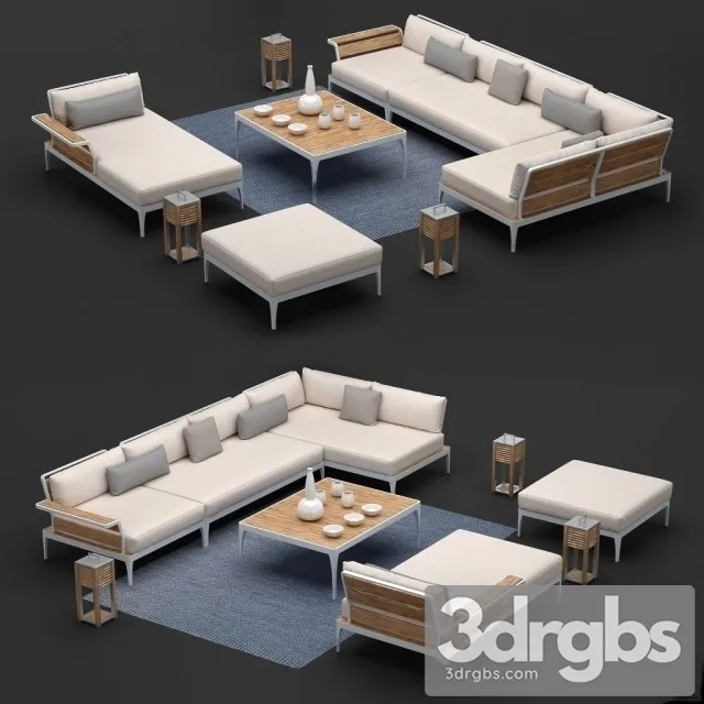 Meridien Collection Sofa 01 3D Model Free
