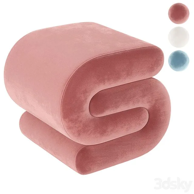 Merle pouf from Westwing 3D Model