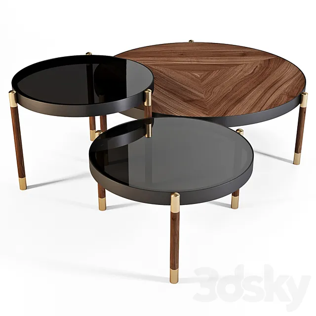 Meroni and Colzani: Coffee Tables - Sanremo 3DModel