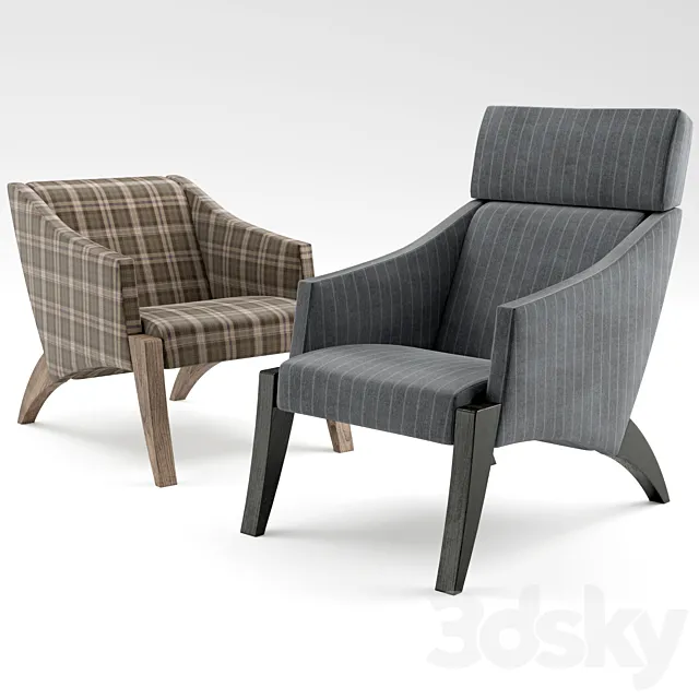 Meroni & Colzani FIORICHIARI armchair 3DModel