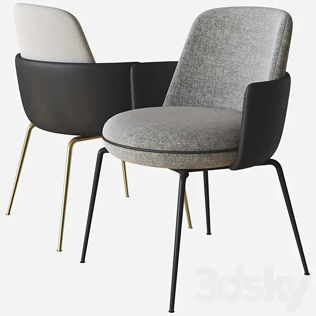 merwyn dining chair domo 02 3D Model