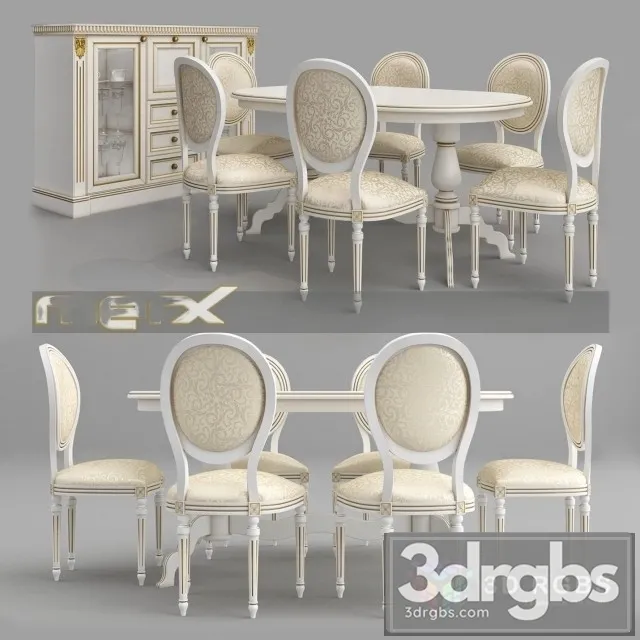 Merx Stolovaya Table and Chair 3D Model Free
