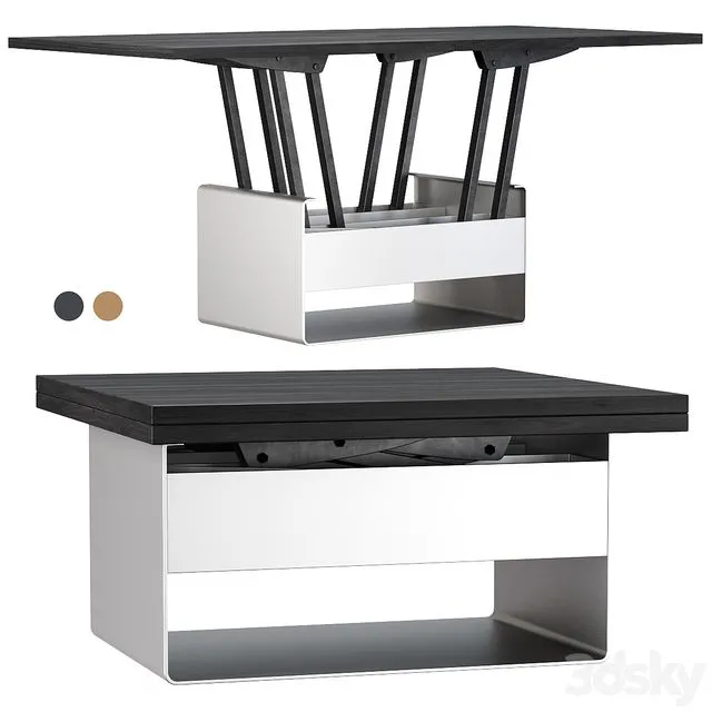 Mesa de centro transformable table Sedit Mesita baja WIND Table transformer 3D Model