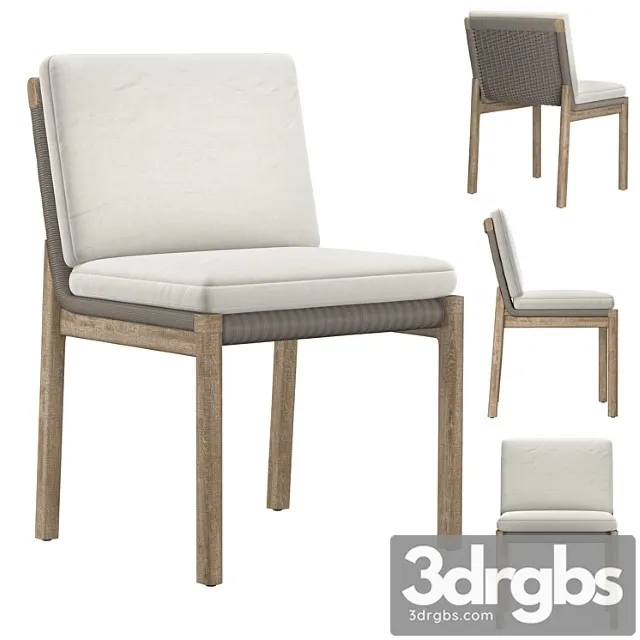 Mesa Teak Dining Side Chair 3D Model Free