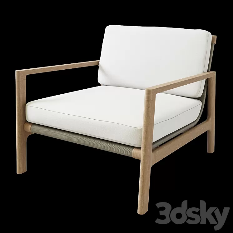MESA TEAK LOUNGE CHAIR 3D Model