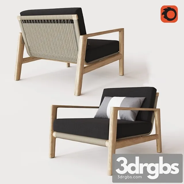 Mesa teak lounge chair 3D Model Free