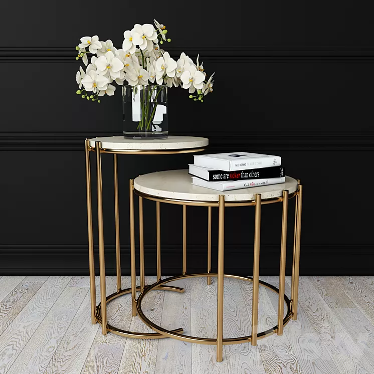 Messina Nesting Side Tables 3D Model