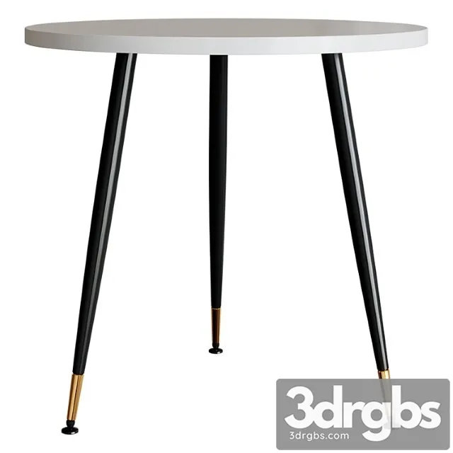 Messy Puree Vghite Dining Table 3D Model Free