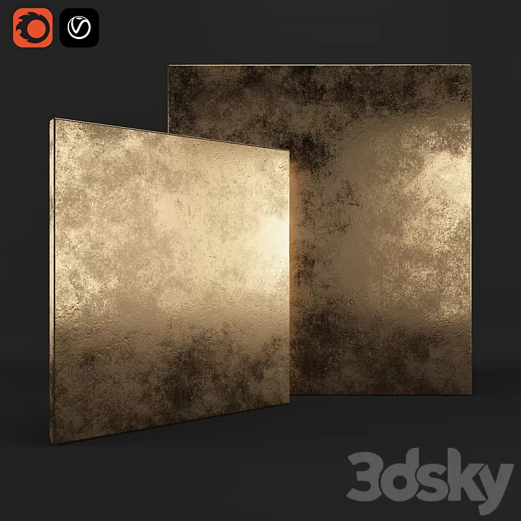 Metal 1 Gold 3D Model
