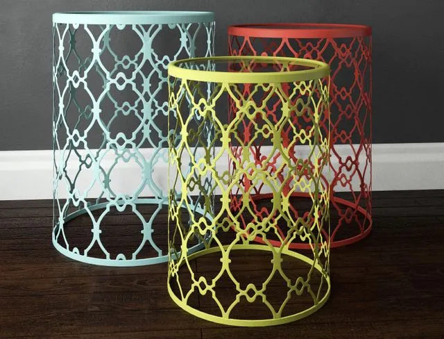 Metal Accent Table Set 3D Model