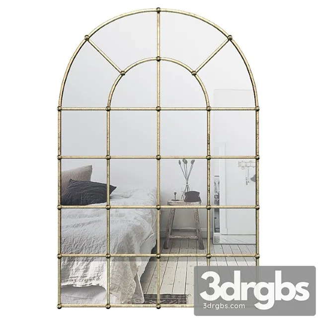 Metal arch window wall mirror oawy8570 3D Model Free