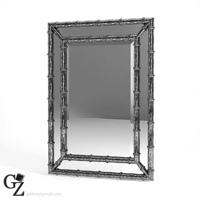 Metal bamboo mirror Ti 3D Model
