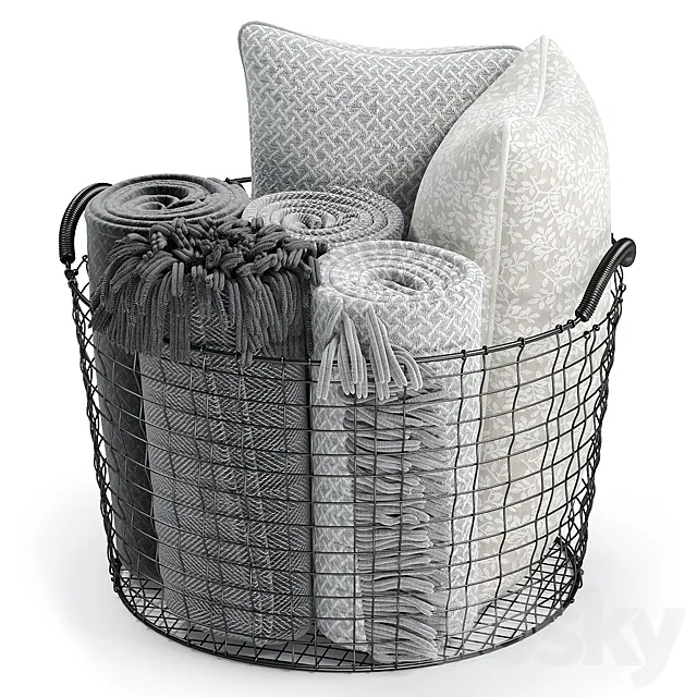 METAL BASKET DECOR 03 3DModel