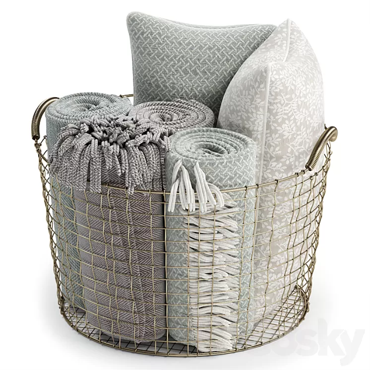 METAL BASKET DECOR 04 3D Model