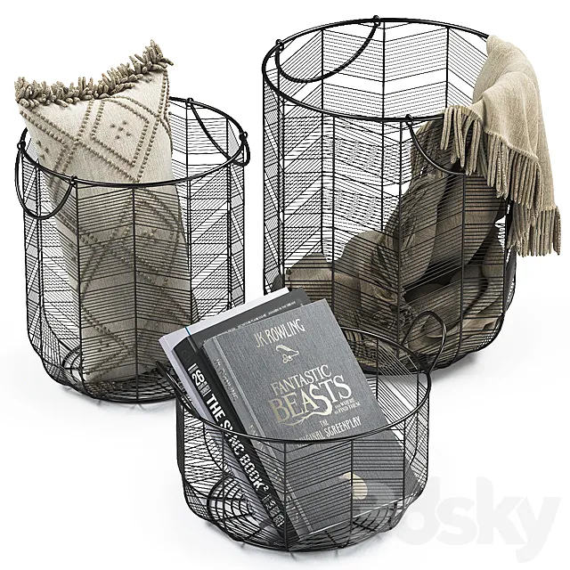 METAL BASKETS DECOR 02 3D Model