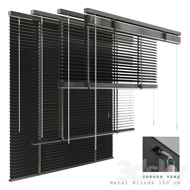 Metal Blinds black 1500 in 35mm 3DModel