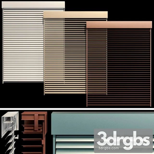 Metal Blinds For Windows And Doors 3D Model Free