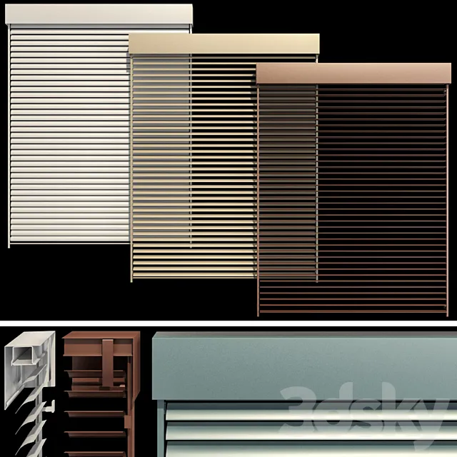 Metal blinds for windows and doors 3DModel