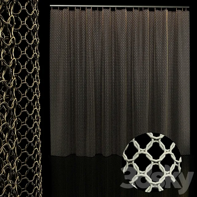 metal chain curtain 3DModel