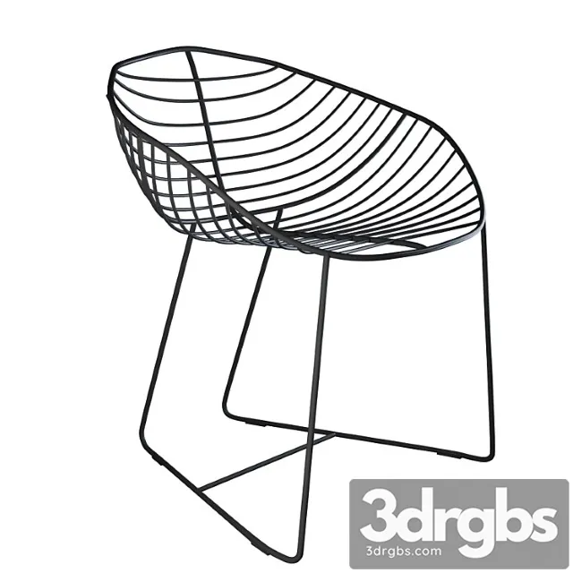 Metal chair lystok chair 2 3D Model Free