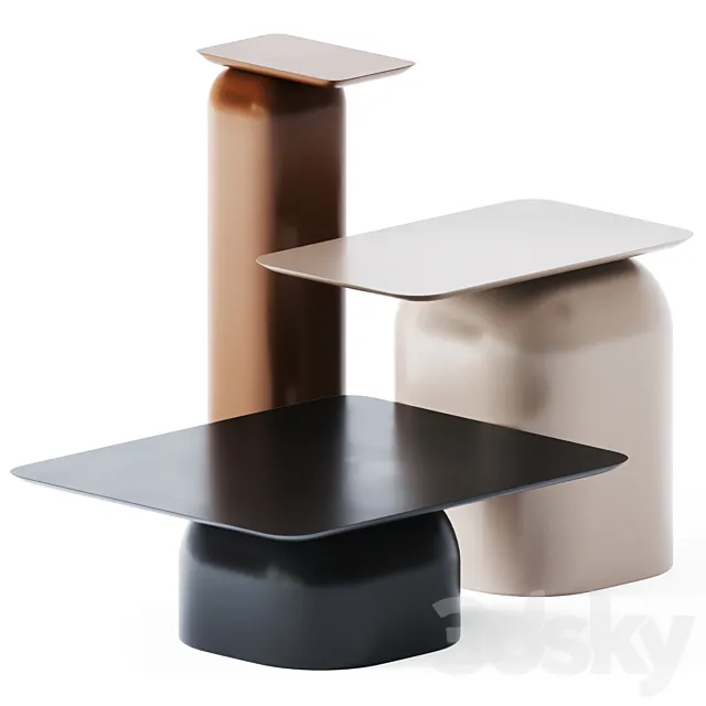 Metal Coffee Tables April by Nikari 3DModel