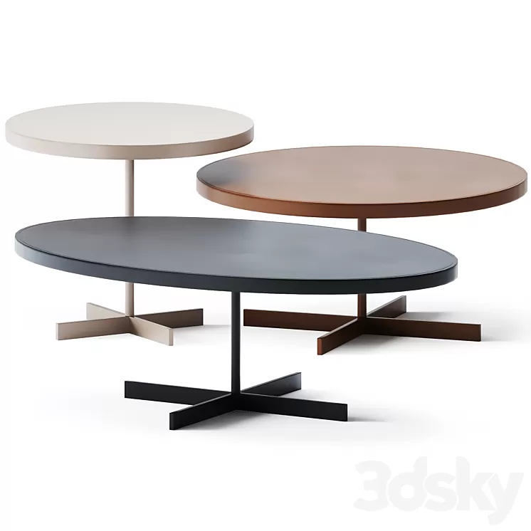 Metal Coffee Tables Cerasarda by Talk 3D Model