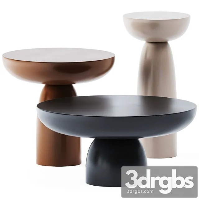 Metal Coffee Tables Olo by Mogg 3D Model Download