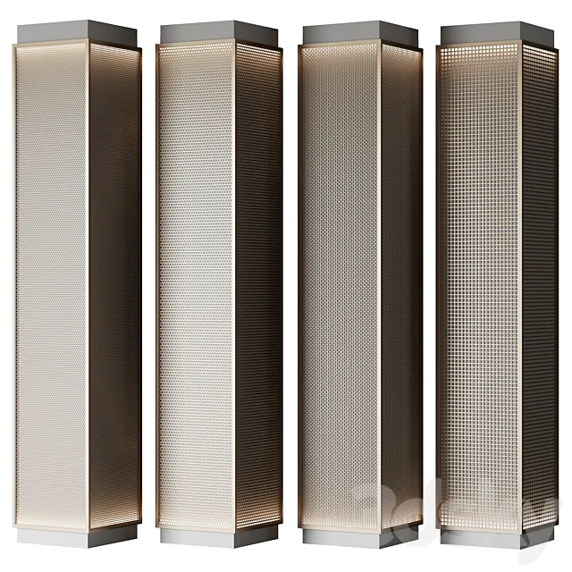 Metal columns with perforation No. 2 3D Model
