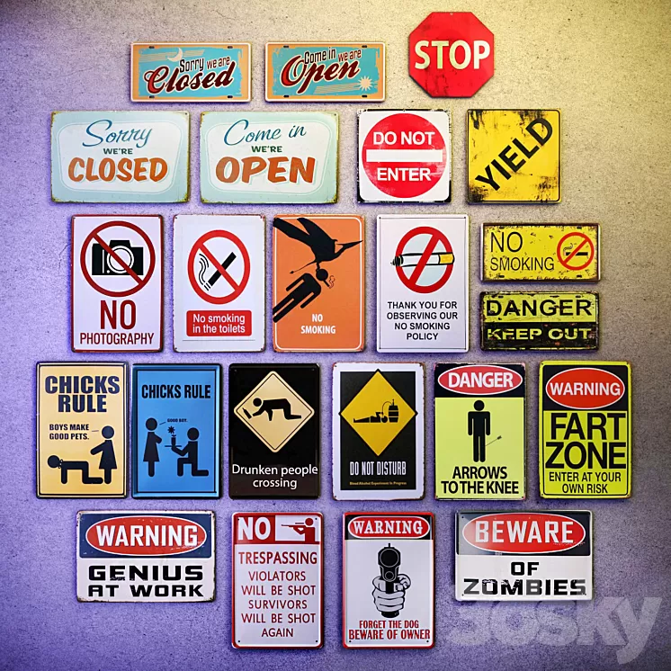 Metal decorative plate - a collection №5. Information 3D Model