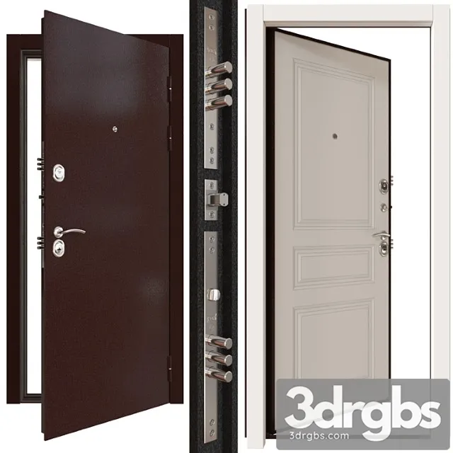 Metal entrance door 3D Model Free
