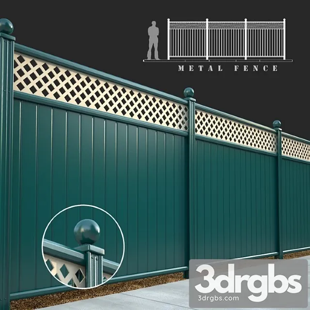 Metal Fence 3D Model Free