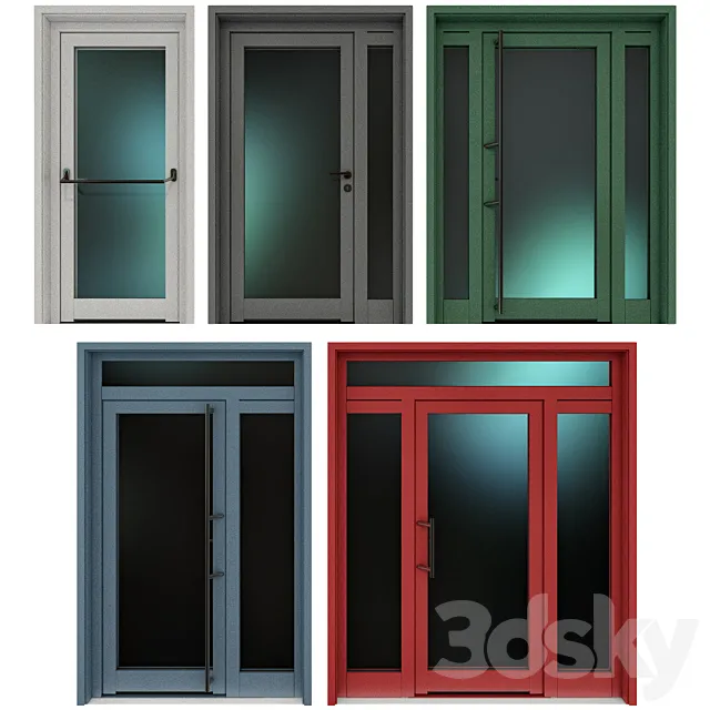 Metal fire doors 3D Model