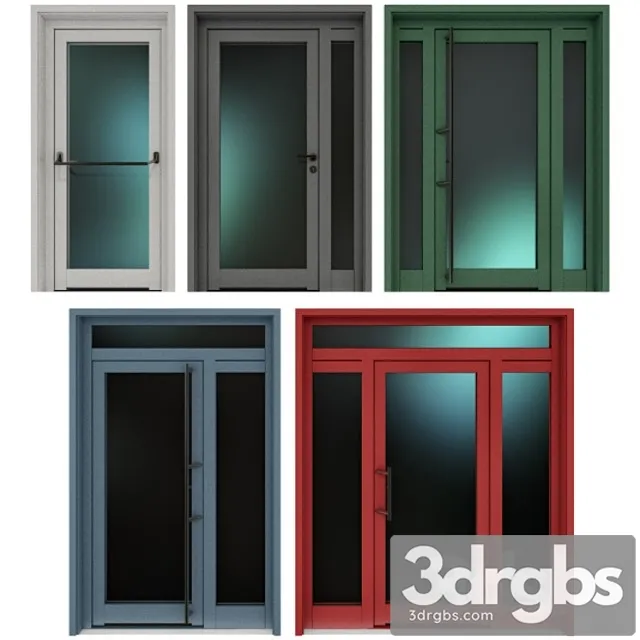 Metal fire doors 3D Model Free