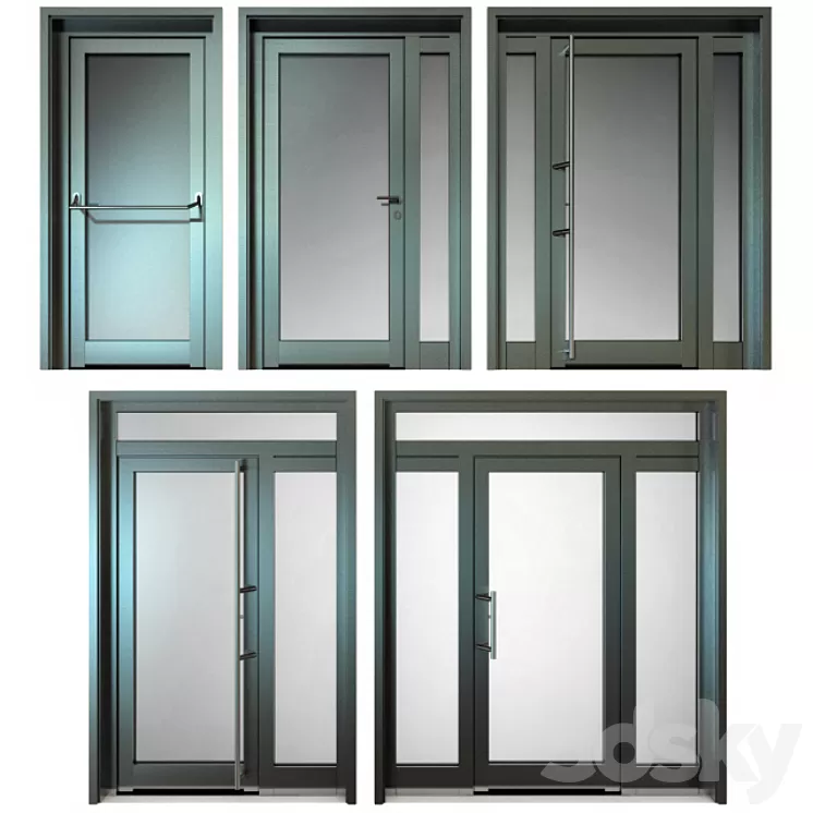 Metal fire doors 3D Model