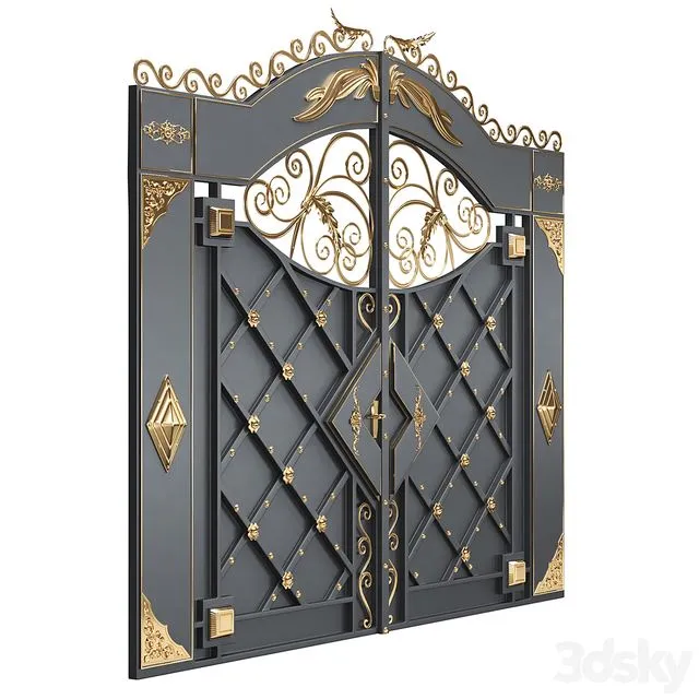 Metal gate 3D Model