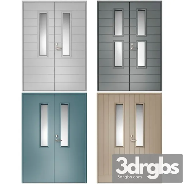 Metal Hinged Fire Doors Metal Swinging Fire Doors 24 3D Model Free