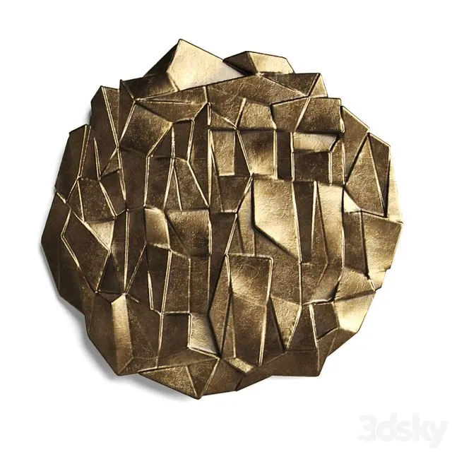 metal origami wall panel 3D Model