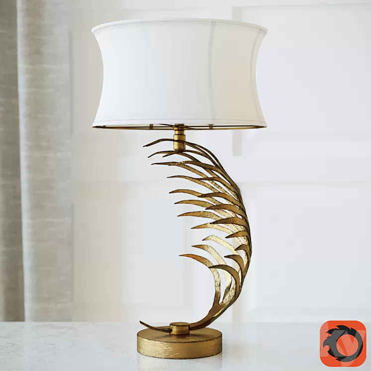 Metal Palm Frond Table Lamps 3D Model