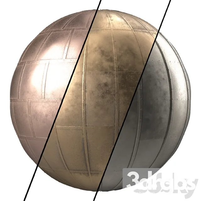 Metal Panel Materials 1 3 Metal Panel Pbr 4k Seamless 3D Model Free