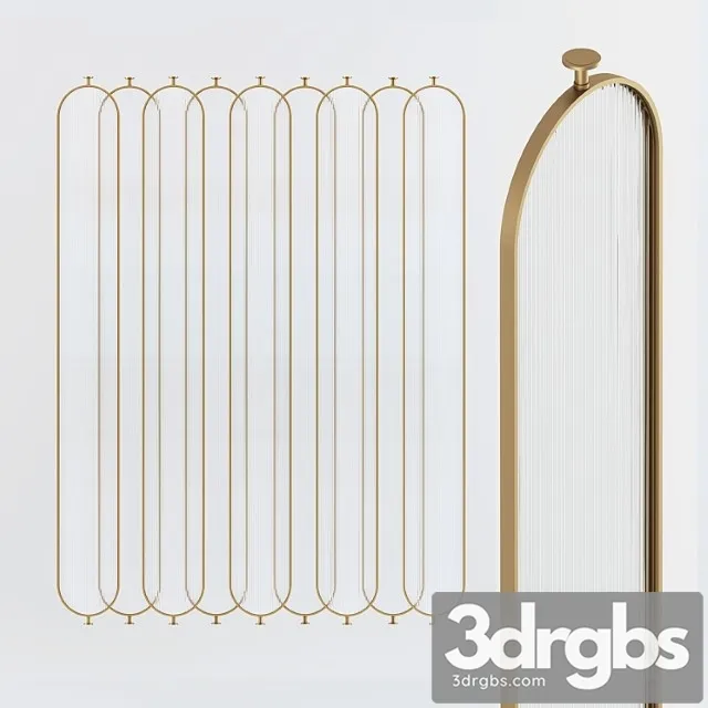 Metal partition ar deco 3D Model Free