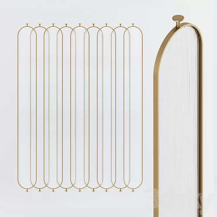 metal partition ar deco 3D Model